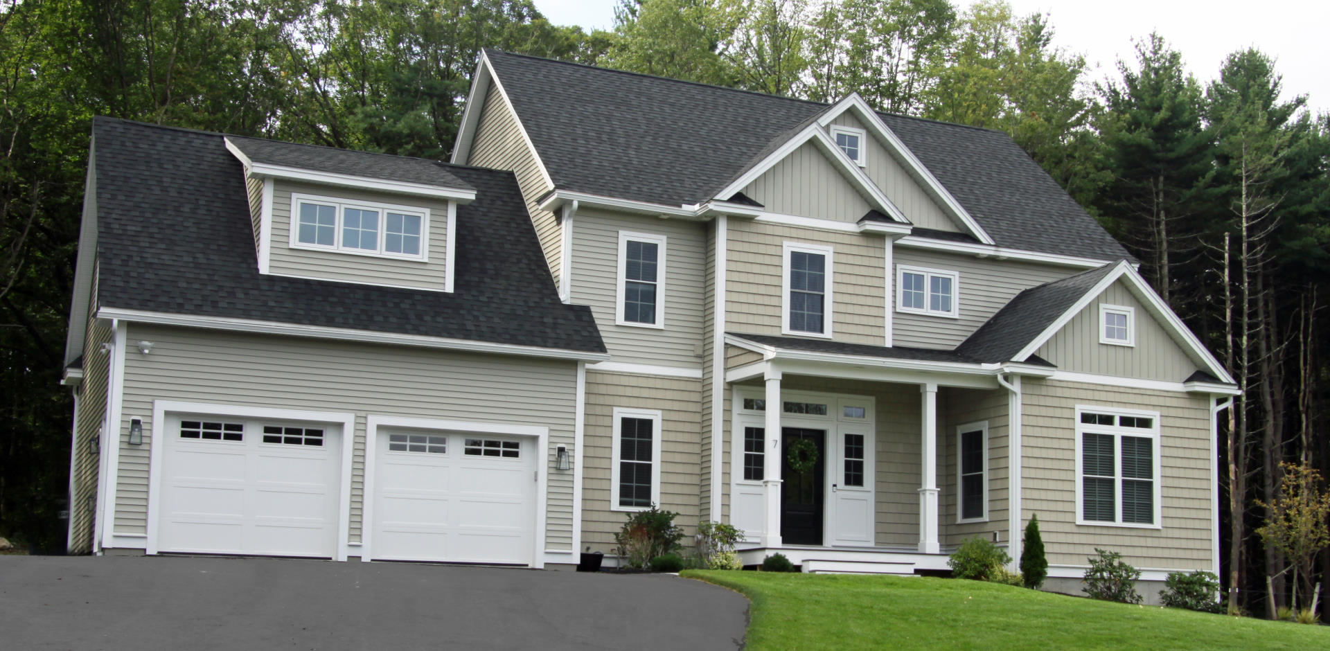 Custom home with attached garage